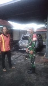 Camat Metro Timur Tinjau Lokasi Kebakaran Rumah dan Mobil di Kelurahan Yosodadi